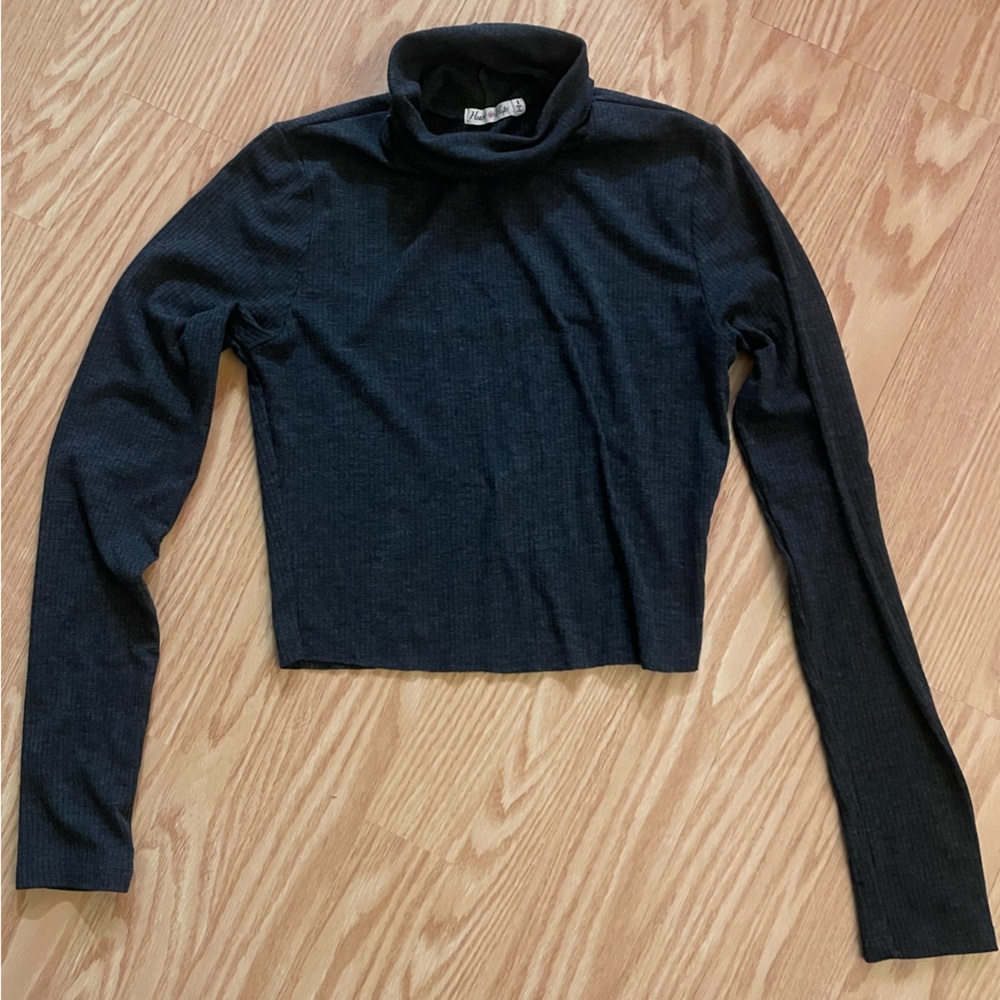 3/$20 Cropped Stretchy Turtle Neck